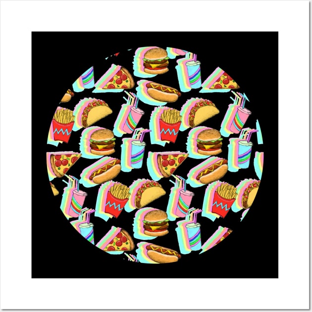 Rainbow Fast Food Wall Art by micklyn